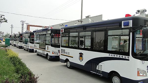 石家莊環(huán)城交警大隊購置移動警務(wù)室發(fā)車儀式